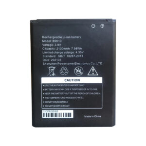 B9010 2100mAh 3.8V Li-ion replacement battery for 4G LTE portable router, front view on white background
