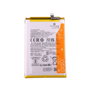 BM5R 5000mAh 3.87V Li-Polymer replacement battery for Xiaomi Redmi 12 smartphone, front view, white background
