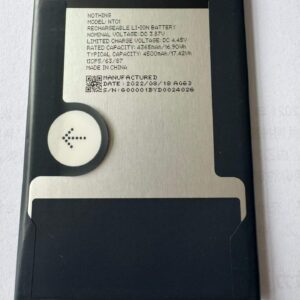NT01 4500mAh 3.87V Li-Polymer replacement battery for Nothing Phone 1, front view, white background