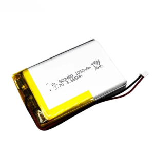 1050mAh 3.7V Li-Polymer replacement battery for Anbernic RG NANO Mini ultra-compact handheld console, front view, white background