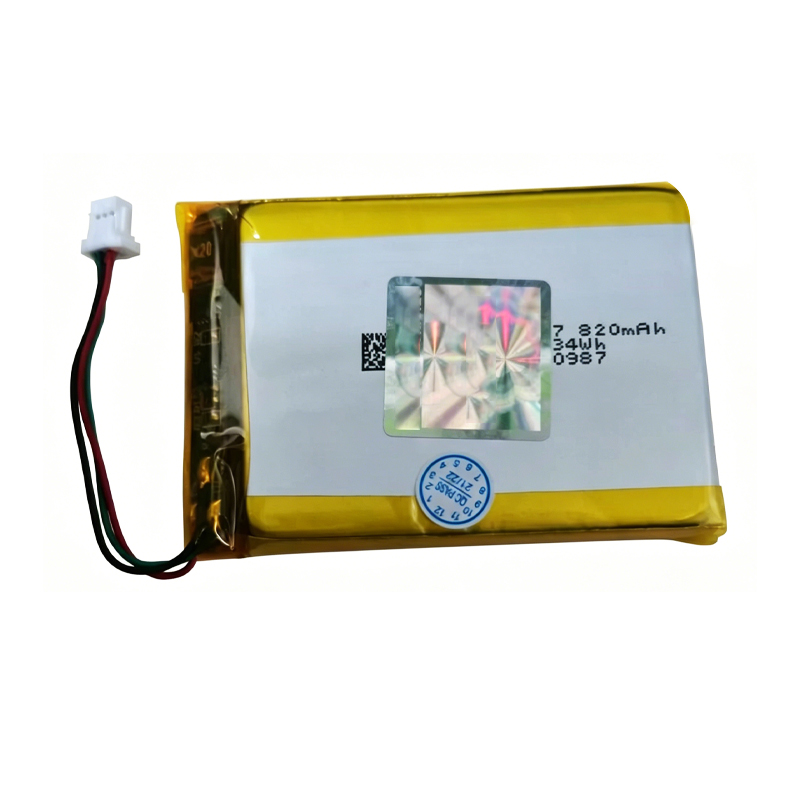 361-00056-15 820mAh 3.7V Li-ion Polymer replacement battery for Garmin Drive 60 and Drive 61 GPS navigators, front view showing battery surface and small 2-pin connector