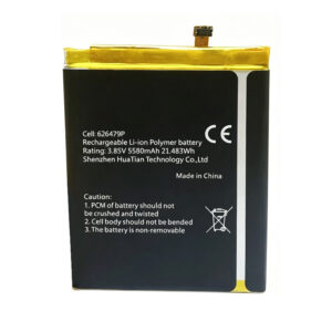 626479P 5580mAh 3.85V Li-Polymer replacement battery for Blackview BV9600 and BV9600 Pro, front view showing battery label