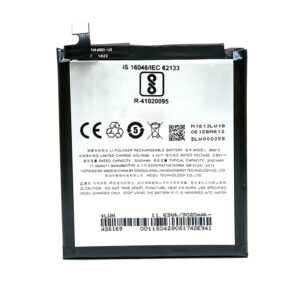 BA813 3100mAh 3.85V Li-Polymer replacement battery for Meizu V8 Pro M813Q and Meizu M8 M813H, front view showing battery label