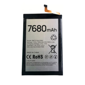BAT2119167680 7680mAh 3.85V Li-Polymer replacement battery for Doogee Note 12P, front view showing battery label