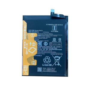 BM53 5000mAh 3.87V Li-Polymer replacement battery for Xiaomi Mi 10T 5G M2007J3SY, front view on white background