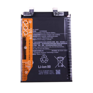 BM5F 5500mAh 3.87V Li-ion Polymer replacement battery for Redmi K50 2201116SC, front view showing battery surface and small 2-pin connector