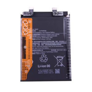 BM5F 5500mAh 3.87V Li-Polymer replacement battery for Redmi K50, front view on white background