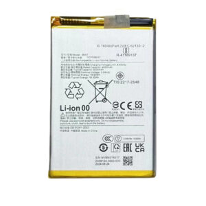 BN5T 5030mAh 3.86V Li-Polymer replacement battery for Redmi 13 and POCO M6 4G, front view showing battery label and connector flex cable