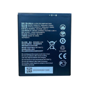 Li3830T43P8h486375 3050mAh 3.8V Li-ion replacement battery for ZTE Blade A31, front view on white background