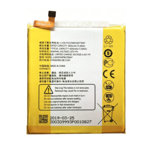 Li3939T44P8h756547 4000mAh 3.87V Li-Polymer replacement battery for ZTE Axon 9 Pro and Axon 10 Pro 5G, front view showing battery label