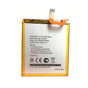 NBL-38A2250 2250mAh 3.85V Li-ion replacement battery for Neffos X1 router, front view on white background