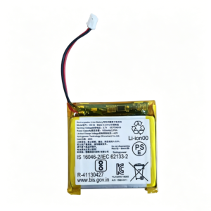 624038 1000mAh 3.7V Li-Polymer replacement battery for Sony WH-1000XM3 and WH-1000XM4 headphones, front view on white background