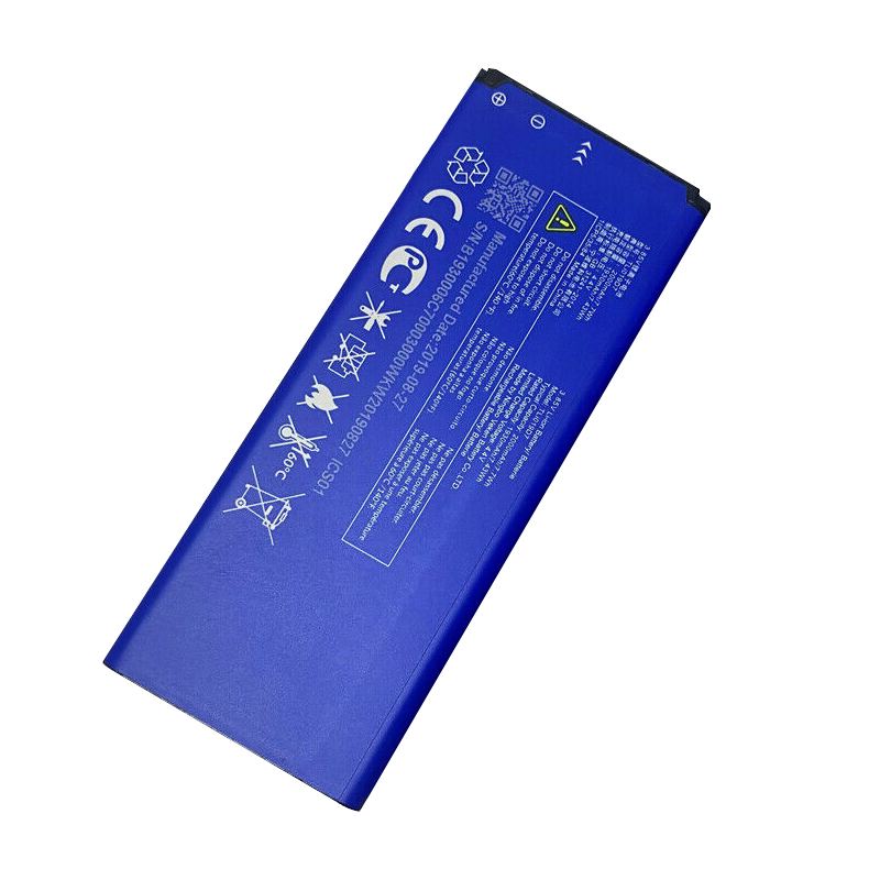 TLi019D7 2000mAh 3.8V replacement battery for Alcatel 5033 and TCL U3A, back view showing model number TLi019D7, capacity 2000mAh, and voltage 3.8V on spec label