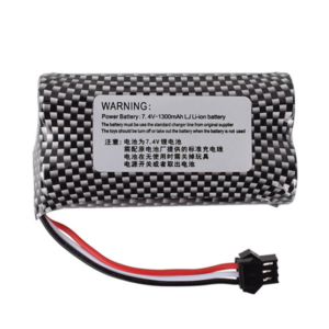 1300mAh 7.4V 2S Li-Po battery with SM-3P connector built with two 18650 cells for RC drone quadcopter electric car
