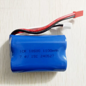 18500 7.4V 1100mAh 15C Li-ion battery pack with JST connector for HQ827/823/871 and MJX T10/T11/T34 RC drone boat