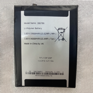 386786 4000mAh 3.85V Li-Polymer replacement battery for SUGAR C12, BQ-6016L, and Wiko View3 Pro W-P611 smartphones