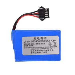 523450 600mAh 7.4V SM-4P Li-Po replacement battery for Double Eagle E561 excavator RC drone – 60x34x13mm compact size