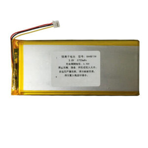 8448104 6700mAh 3.8V Li-Polymer replacement battery for GPD Win 1 handheld PC, front view showing battery label and connector flex cable