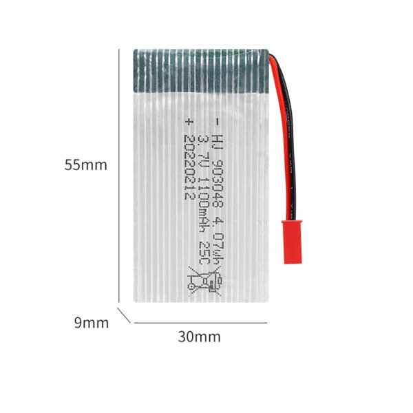 903048 3.7V 1100mAh JST 25C Battery for RC Drone Helicopter - Battery ...