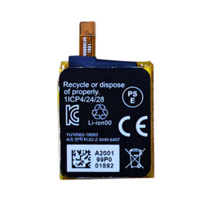 300mAh 3.8V Li-ion Polymer replacement battery for APack APP00277 smart watch, front view showing battery surface and small 2-pin connector