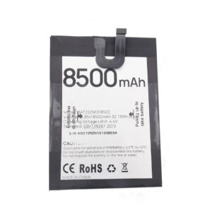 BAT21ZN1318500 8500mAh 3.85V Li-Polymer replacement battery for Doogee S97 Pro rugged phone, front view on white background