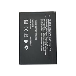 BL-29CI 2950mAh 3.8V Li-ion replacement battery for Nokia C10 TA-1342, front view on white background