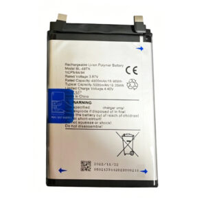 BL-49TX 5000mAh 3.87V Li-ion Polymer replacement battery for Infinix Note 30 5G X6711, front view on white background showing battery surface and connector flex cable