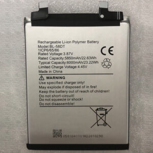 BL-58DT 6000mAh 3.87V Li-Polymer replacement battery for Tecno Pova 4 Pro LG8n smartphone