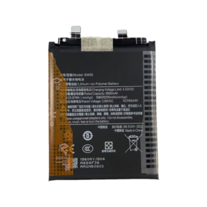 BM68 6200mAh 3.85V Li-Polymer replacement battery for Xiaomi Redmi Note 14 Pro+ 5G smartphone, front view, white background