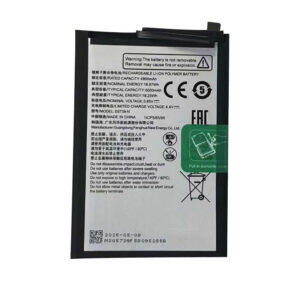 E6739-N 5000mAh 3.85V Li-Polymer replacement battery for ZTE Blade A36 and A56, front view showing battery label and connector flex cable
