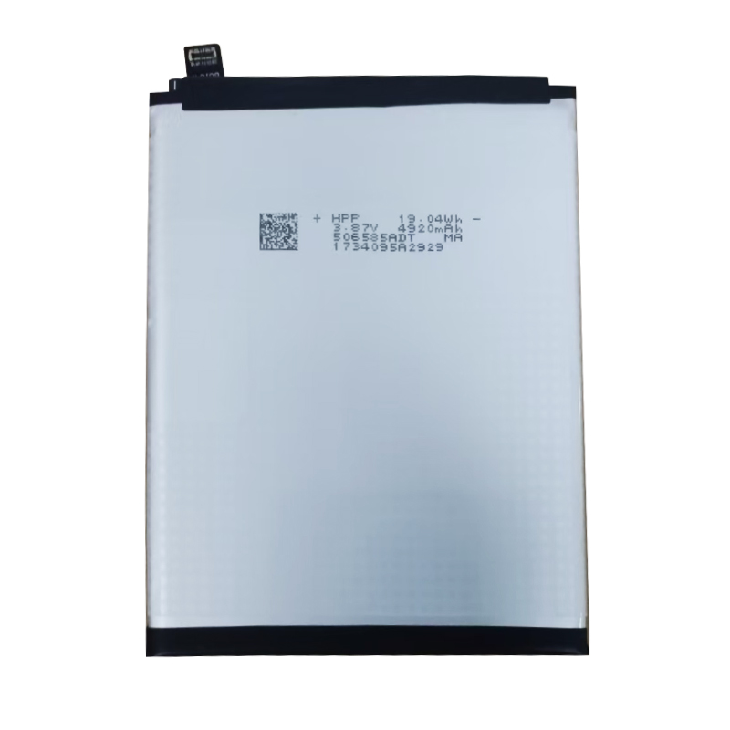 HBA5033AA 5000mAh 3.87V replacement battery for HMD Fusion and Crest Max, back view showing model number HBA5033AA, capacity 5000mAh, and voltage 3.87V on spec label