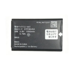 KYF36UAA 1500mAh 3.8V Li-ion replacement battery for KYOCERA KYF36 flip phone, front view on white background