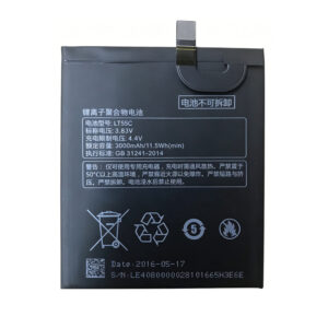 LT55C 3000mAh 3.83V Li-Polymer replacement battery for Letv Le 1s X500, front view showing battery label and connector flex cable