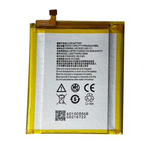 Li3927T44P8h726044 2705mAh 3.85V Li-Polymer replacement battery for ZTE Axon 7 Mini B2017G, front view showing battery label and connector flex cable