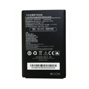 MG584463 2200mAh 3.8V Li-Polymer replacement battery for Newmine L100 wireless router, front view showing battery label and connector flex cable
