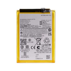 PC50 5000mAh 3.91V Li-Polymer replacement battery for Motorola Moto G54, front view on white background