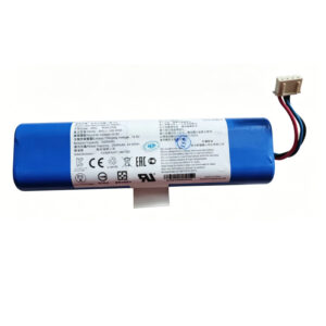 S09-LI-148-3200 3200mAh 14.8V Li-ion replacement battery for Ecovacs Deebot robot vacuum, front view on white background showing battery casing and 4-pin connector