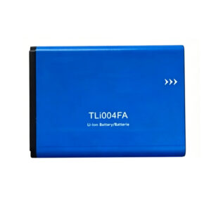 TLi004FA 460mAh 3.7V Li-ion replacement battery for Alcatel OneTouch 1013X, 1035D, and 1046D flip phones, front view showing battery label and connector contacts