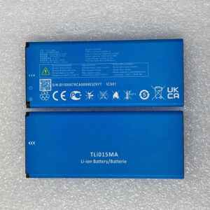 TLI015MA 1530mAh 3.8V Li-ion replacement battery for Alcatel TLI015M7 mobile phone, front and back view combined