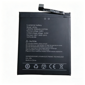BT9000HT 4150mAh 3.85V Li-ion replacement battery for Umidigi A9 Pro, front view on white background