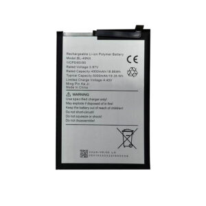 BL-49NX 5000mAh 3.87V Li-Polymer replacement battery for Infinix Hot 30i X669, front view on white background