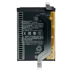 BM57 5000mAh 3.87V Li-Polymer replacement battery for Xiaomi Poco X3 GT and Redmi Note 10 Pro 5G, front view, white background