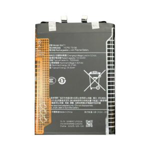 BM71 7550mAh 3.82V Li-Polymer replacement battery for Redmi Turbo 4 Pro, front view on white background