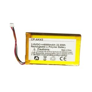 6000mAh 3.8V Replacement Battery for KANN ALPHA BZ124678 - Back View with Specs