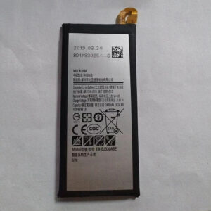 EB-BJ330ABE 2400mAh 3.85V Li-Polymer replacement battery for Samsung Galaxy J3 2017 Edition SM-J330, front view, white background