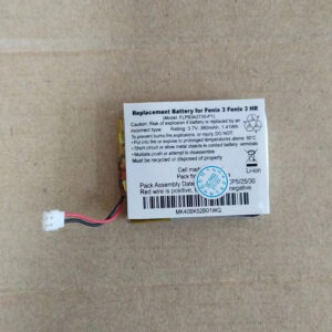 FLPB342735-P1 380mAh 3.7V Li-Polymer replacement battery for Garmin Fenix 3 and Fenix 3 HR watch, front view, white background