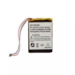 4100mAh 3.7V Li-Polymer upgraded replacement battery for Astell & Kern AK240 music player, front view, white background