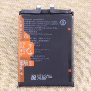 HB466589EFW 4300mAh 3.87V Li-Polymer replacement battery for Honor 50 Lite and Huawei Nova 8i, front view, white background