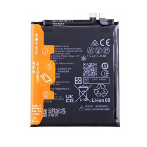 HB496882EHW-11 4750mAh 3.91V Li-ion Polymer replacement battery for Huawei Mate 60 BRA-AL00, front view showing battery surface and connector flex cable