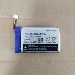 SP803048 1200mAh 3.7V Li-Polymer replacement battery for DXR-8 DXR8 video baby monitor, front view, white background